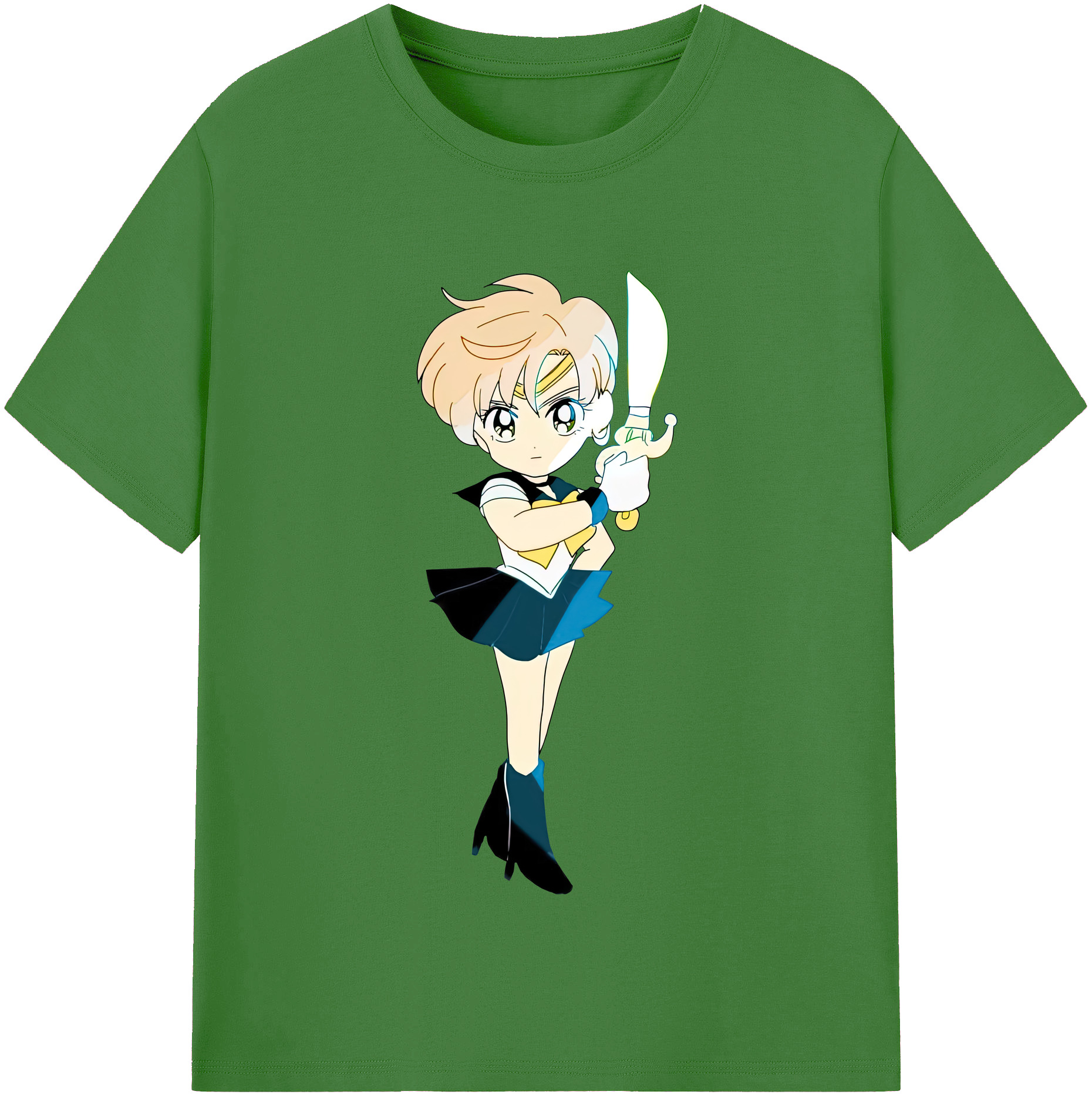 （画像用） 美少女戦士セーラームーン 天王はるか Sailor Moon Tenoh Haruka レディースカジュアルプリントTシャツ（綿100％）